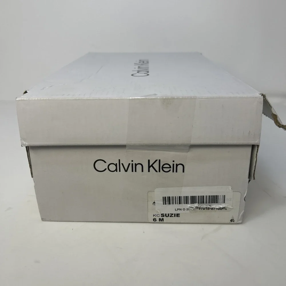 Calvin Klein Suzie Women's Penny Loafers Suede Lug Sole Dark Green Size 6M NIB